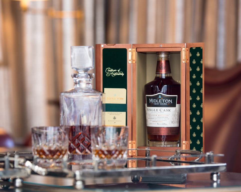Ashford Castle Exclusive Cask Very Rare Single Pot Still Whiskey €950 per bottle & two Waterford Crystal Tumblers 3